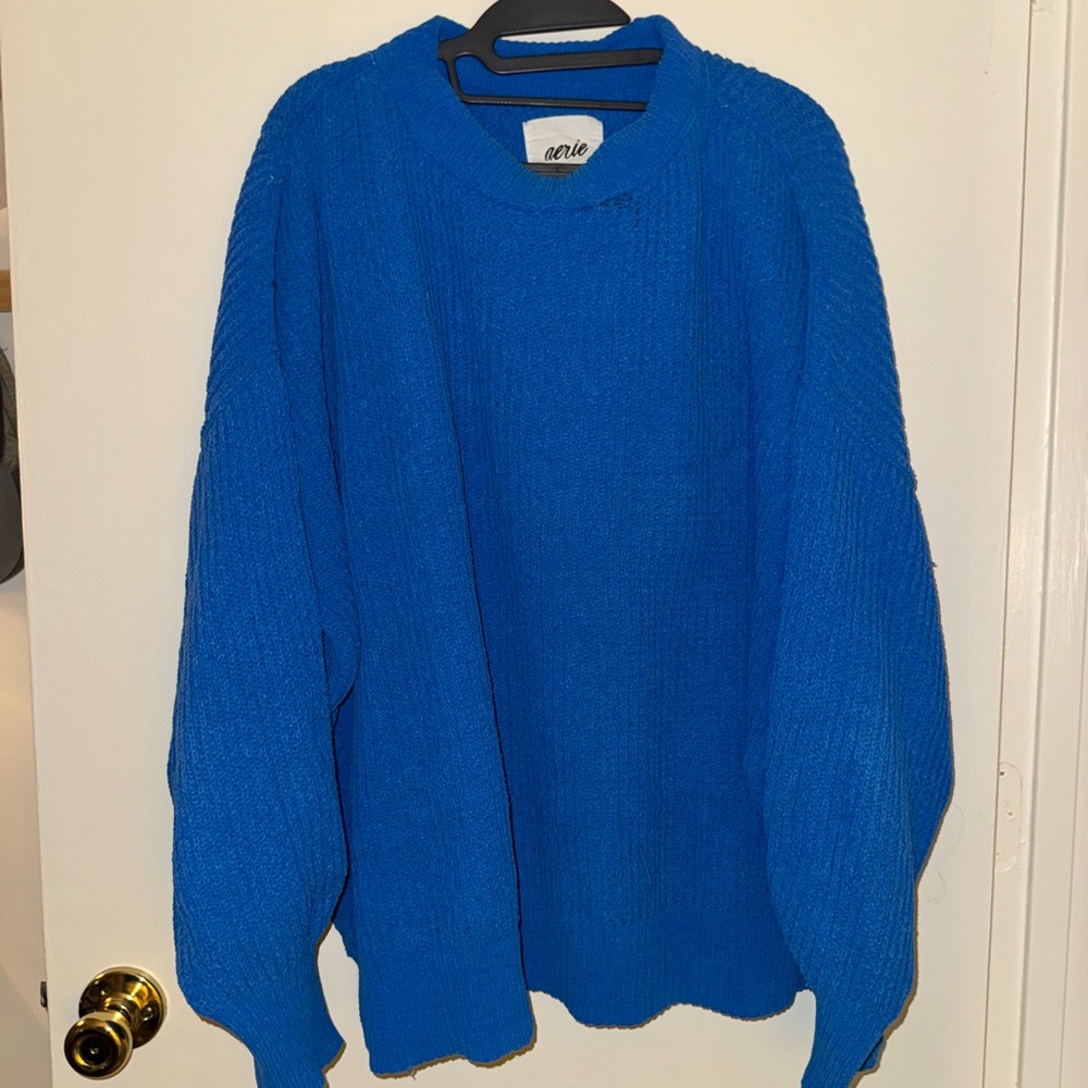 Aerie Women’s Vibrant Blue Crewneck Sweater